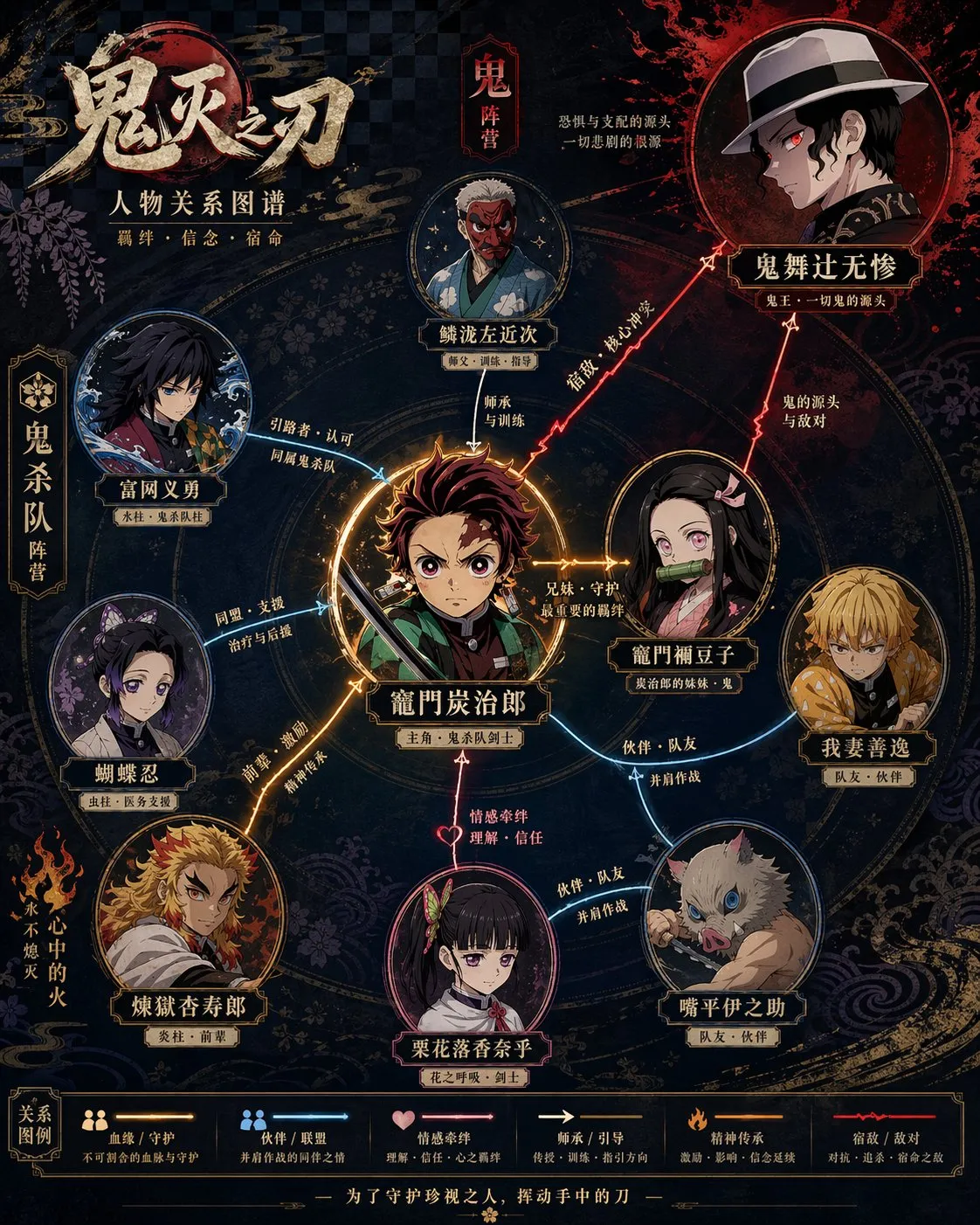 Character Relationship Map Poster