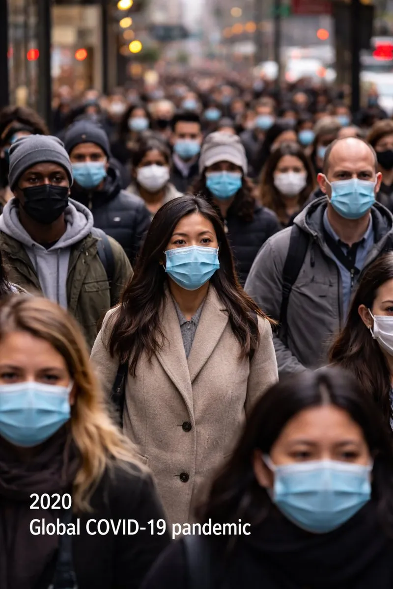 Generate an image of the most significant event of 2020