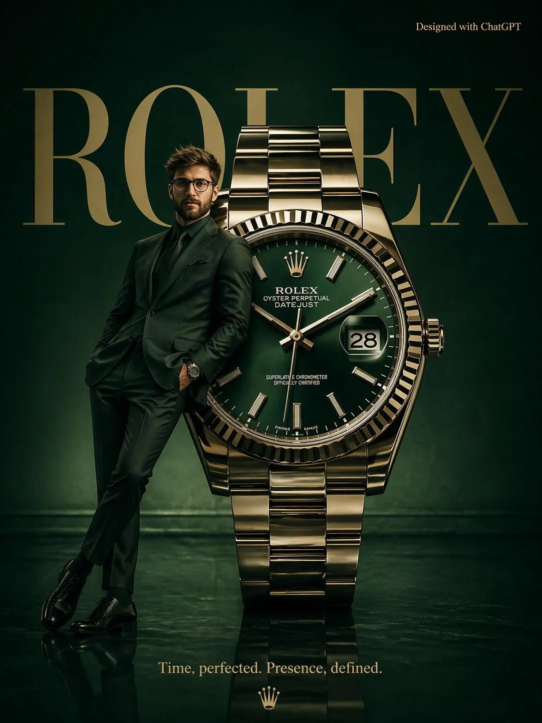 Surrealist Rolex Luxury Watch Fashion Poster